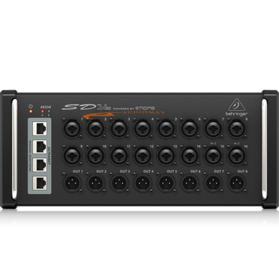 Behringer SD16 I/O Stage Box with 16 Remote-Controllable Midas Preamps, 8 Outputs, AES50 Networking and ULTRANET Personal Monitoring Hub