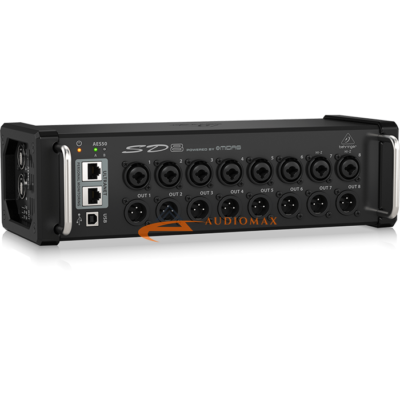 Behringer SD8 I/O Stage Box with 8 Remote-Controllable Midas Preamps, 8 Outputs, AES50 Networking and ULTRANET Personal Monitoring Hub