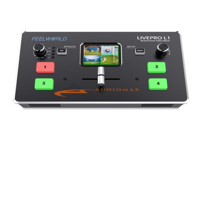 FeelWorld LIVE PRO L1 Multicamera Video Switcher with 4 x HDMI Inputs & USB Streaming